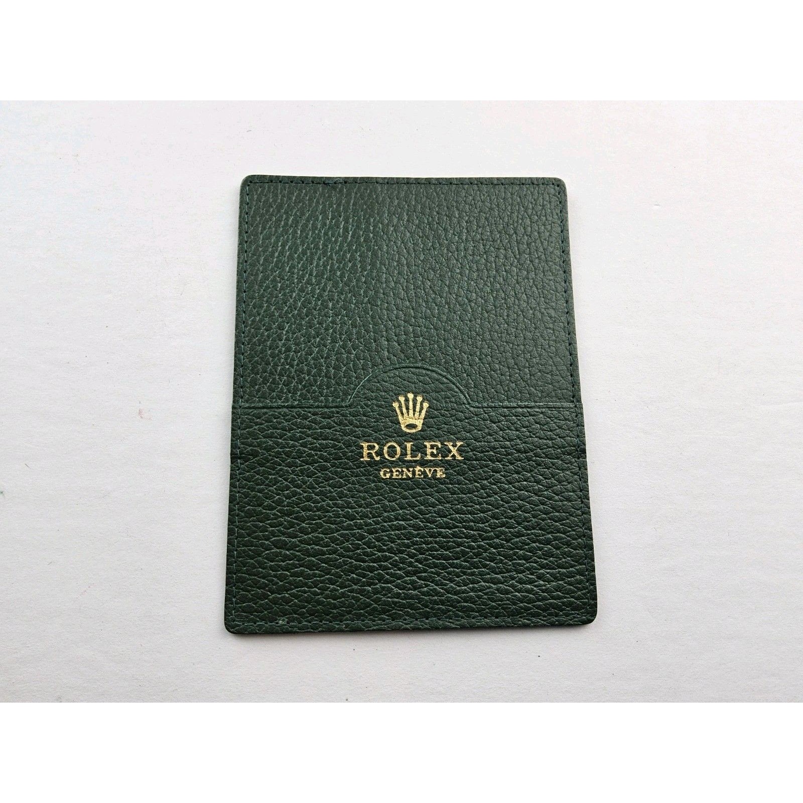 Rolex Green And Gold Leather Card Holder